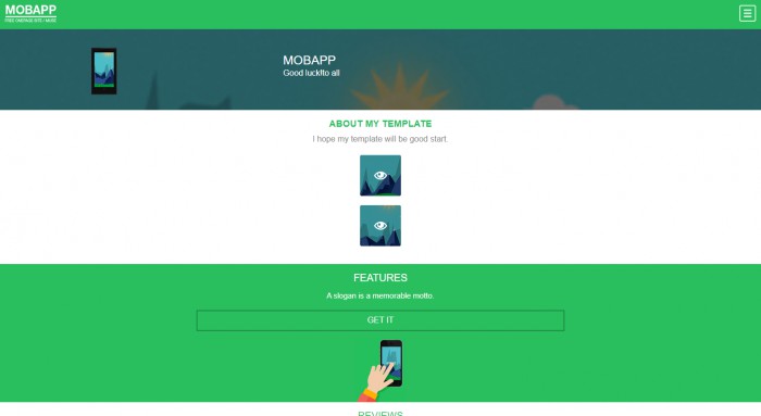 APP,介绍,演示,APP介绍演示网页模板,网站模板免费下载,