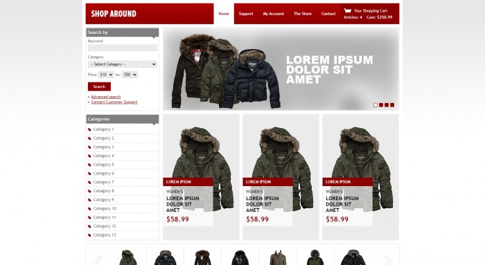外套,服饰,网店,外套服饰网店网页模板,网站模板免费下载,