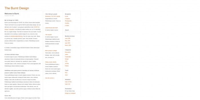 简洁,三列式,BLOG,简洁三列式BLOG网页模板(xhtml),网站模板免费下载,