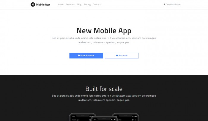 简约,APP,简约APP展示下载网页模板,网站模板免费下载,