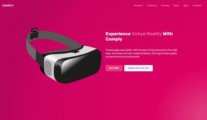 VR,红色,产品,红色VR产品功能展示网页模板,网站模板免费下载,