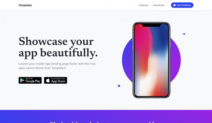紫彩,APP,紫彩APP功能服务网页模板,网站模板免费下载,