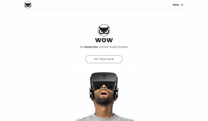 VR,简洁,沉浸式体验VR产品简洁网页模板,网站模板免费下载,
