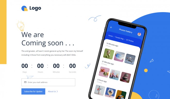 倒计时,APP,APP产品上线倒计时网页模板,网站模板免费下载,