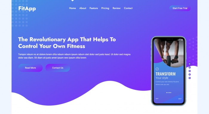 APP,健身,健身APP展示网页模板,网站模板免费下载,