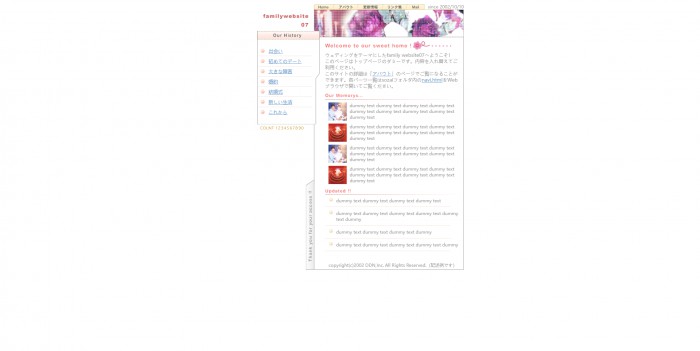 个人主页,家庭,日本家庭写实网站模板,网站模板免费下载,