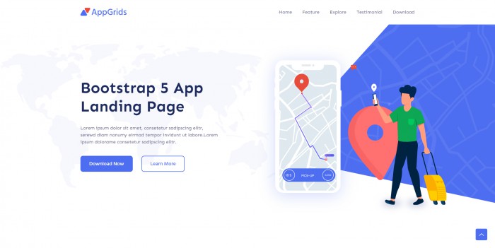 地图,定位,追踪,APP,地图定位追踪APP单页面模板,网站模板免费下载,