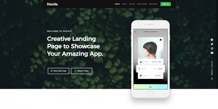 创意,APP,创意APP落地页展示单页面模板,网站模板免费下载,