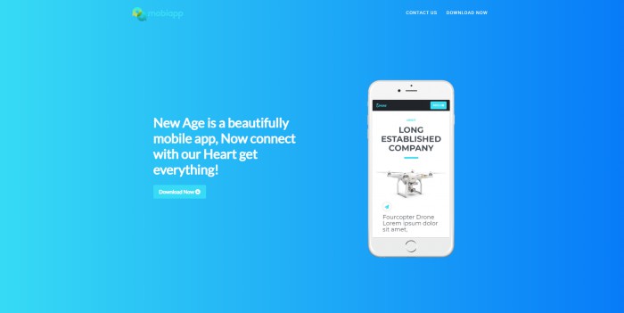 蓝色,APP,蓝色APP操作控制展示单页面模板,网站模板免费下载,
