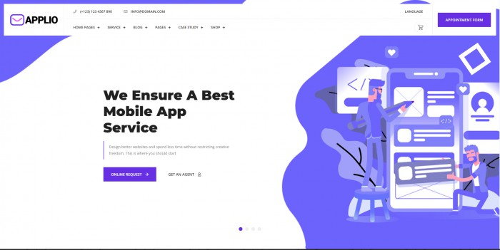 APP,现代专业APP服务网站模板,网站模板免费下载,