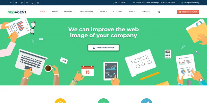 营销,SEO,数字,全能SEO数字营销公司网站模板,网站模板免费下载,