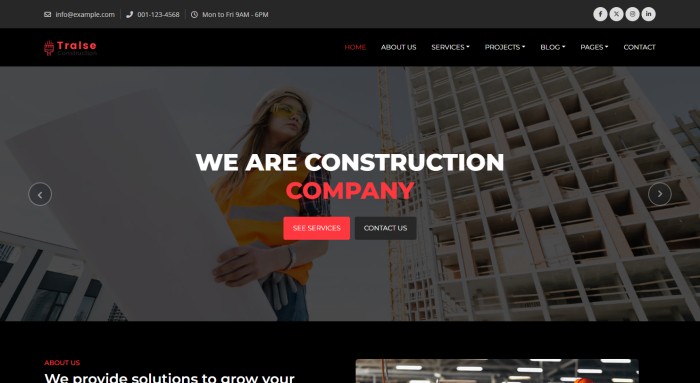 建筑,建设,工程,建筑建设工程公司网站模板,网站模板免费下载,