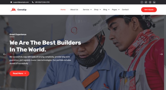 建筑,建筑公司综合展示与服务平台网站模板,网站模板免费下载,