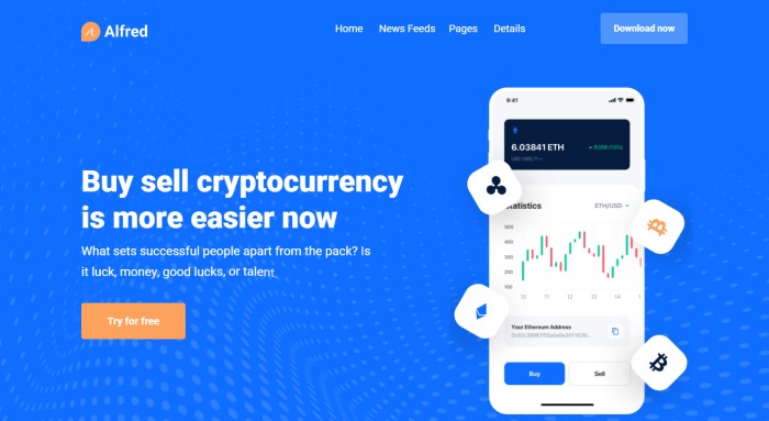 金融,APP,博客,金融交易APP展示及博客网站模板,网站模板免费下载,