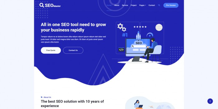 SEO,SEO大师工具服务网页模板,网站模板免费下载,
