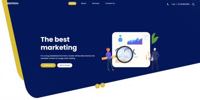 SEO,营销,SEO数字营销网页模板,网站模板免费下载,
