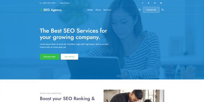 SEO,营销,推广,SEO营销推广响应式网页模板,网站模板免费下载,