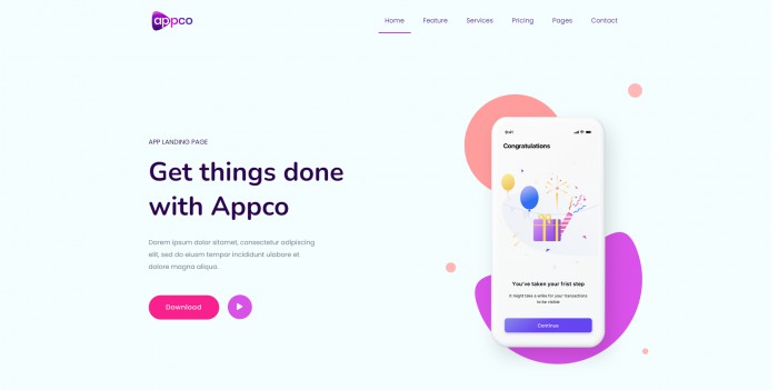 APP,项目,展示,企业APP项目展示响应式网页模板,网站模板免费下载,