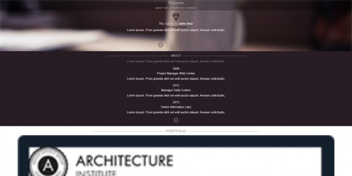 简历,作品,个人,响应式个人简历作品网页模板,网站模板免费下载,