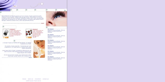 美容,化妆品,企业,美容化妆品企业网站模板,网站模板免费下载,