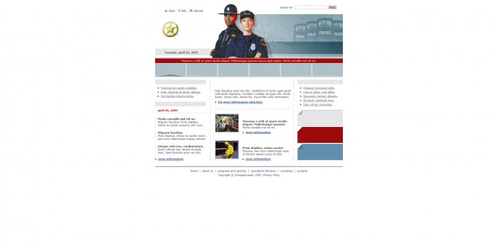 警察,警察局网站模板,网站模板免费下载,