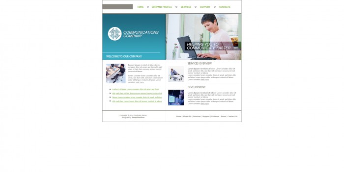 计算机,通信,服务,公司,计算机通信服务公司网页模板,网站模板免费下载,