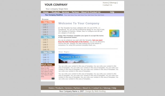 简单,WEB,标准,企业,简单WEB标准企业网页模板,网站模板免费下载,