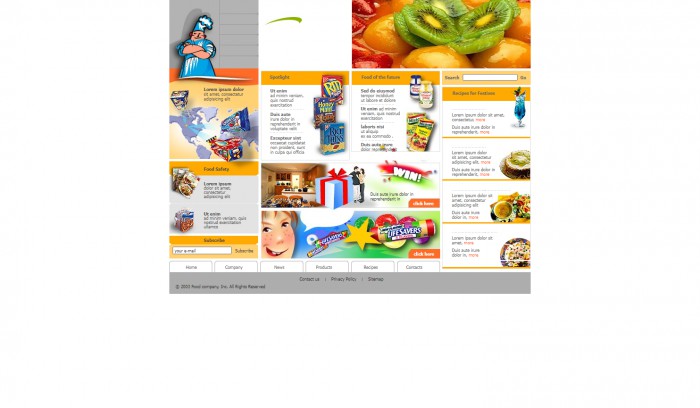 食品,欧美网上食品商城模板,网站模板免费下载,