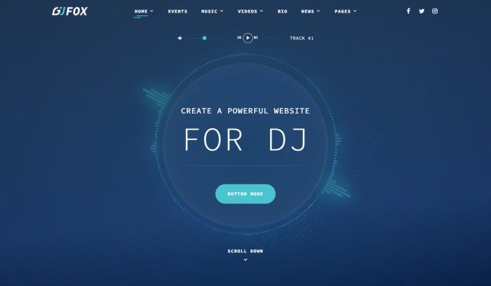 DJ,音乐,活动,DJ音乐节活动网站模板,网站模板免费下载,