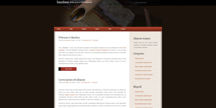 竹器,信息,BLOG,竹器信息BLOG网页模板,网站模板免费下载,