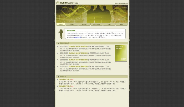 RB,音乐,日本R＆B音乐网站模板,网站模板免费下载,