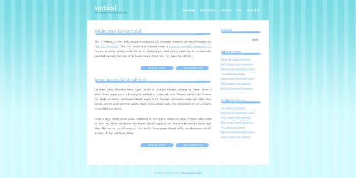 青色,竖条,背景,BLOG,青色竖条背景BLOG网页模板,网站模板免费下载,