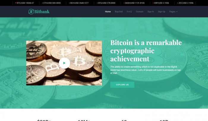 货币,金融,数字货币金融网站模板,网站模板免费下载,