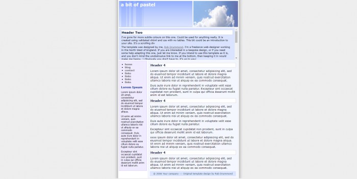 蓝色,天空,信息,蓝色天空信息网页模板,网站模板免费下载,