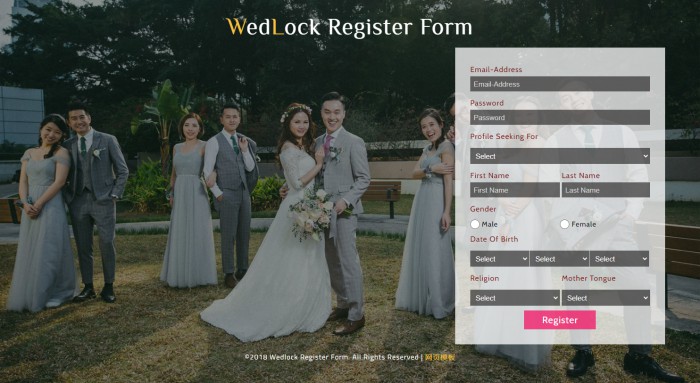 婚姻,记录,表单,婚姻记录表单网页模板,网站模板免费下载,