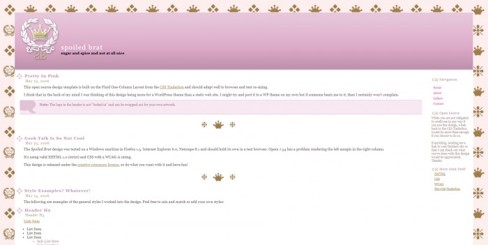 宠坏,小孩,BLOG,宠坏的小孩BLOG网页模板,网站模板免费下载,