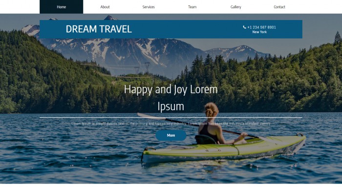 梦想,旅行,梦想的旅行响应式网页模板,网站模板免费下载,