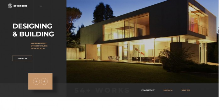 建筑,设计,现代建筑与设计展示单页模板,网站模板免费下载,
