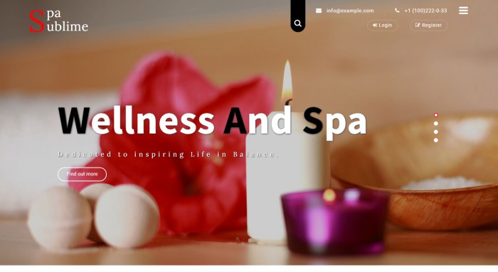 SPA,香薰,美容,高级SPA香薰美容响应式网页模板,网站模板免费下载,