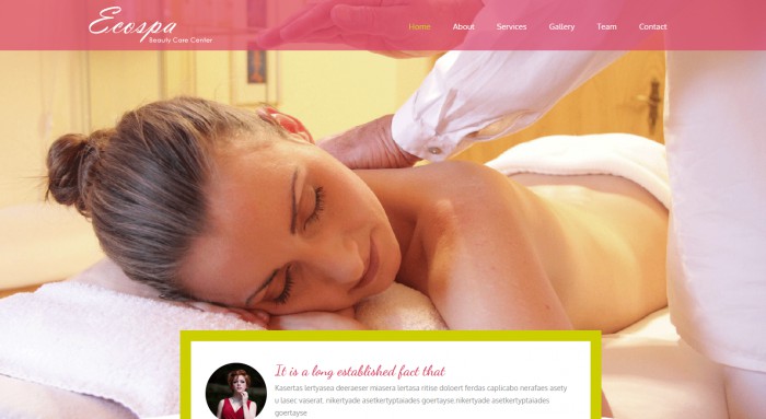 SPA,保养,SPA保养响应式网页模板,网站模板免费下载,