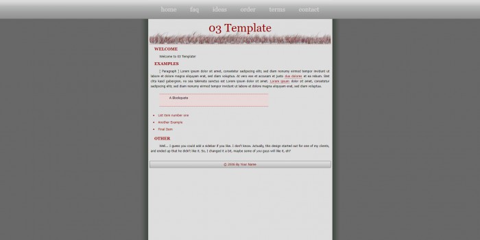 灰色,简单,BLOG,灰色简单BLOG网页模板,网站模板免费下载,